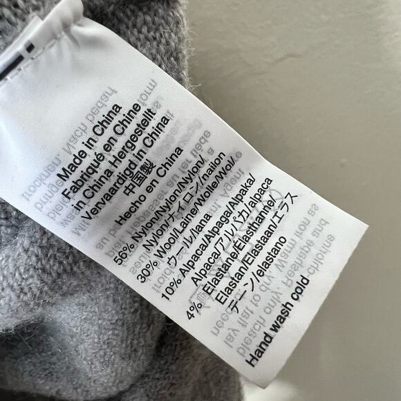 Madewell Westlake Colorblock Sweater Wool Alpaca Heather Beige Oversized Relaxed - Picture 6 of 6